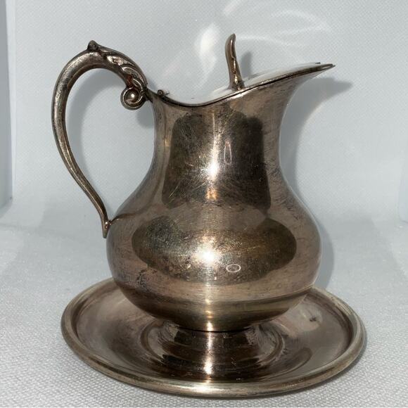 VTG MARLBORO PLATE EP COPP BM MOUNTS SILVER PLATED CREAMER 103 8oz. - Picture 3 of 8